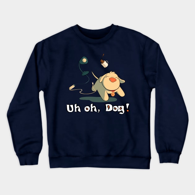 Uh OH, Dog! (Running) Crewneck Sweatshirt by jocampo770